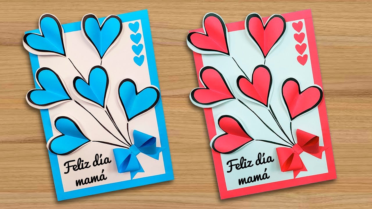 💖Tarjeta para el día de la madre💖Mother's Day Card Handmade 🌟 Día de la Mujer🌺🌷 Card Women's Day