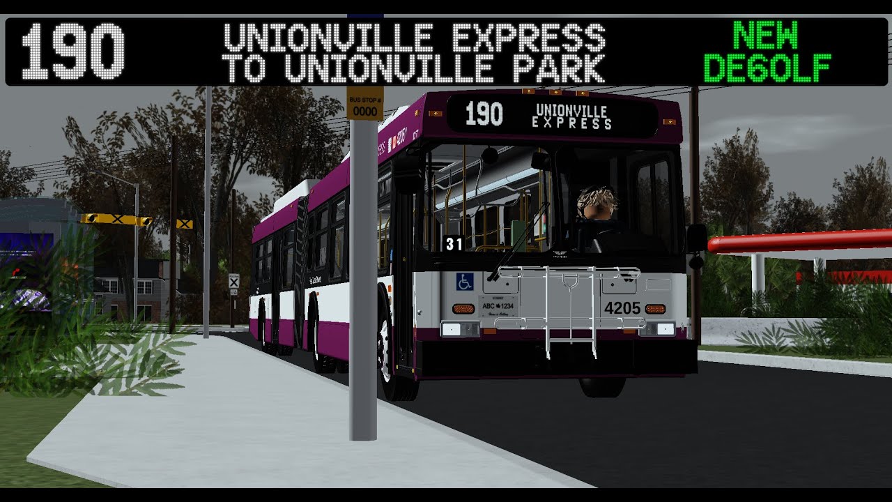 Roblox Vamos Bus Simulator - Caledonia Transit New 2009 DE60LF On Route 190 To Unionvillie Park