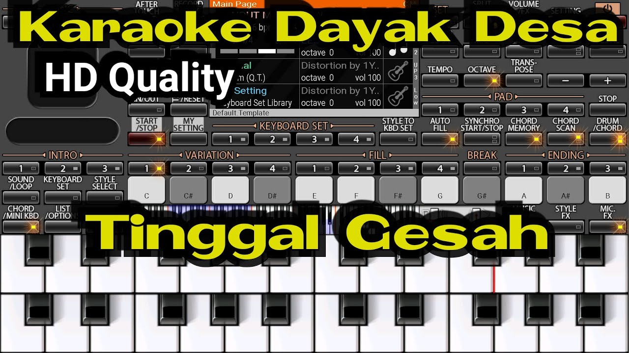 Karaoke Lagu Dayak || Tinggal Gesah || Lagu Dayak Desa Kec.Meliau