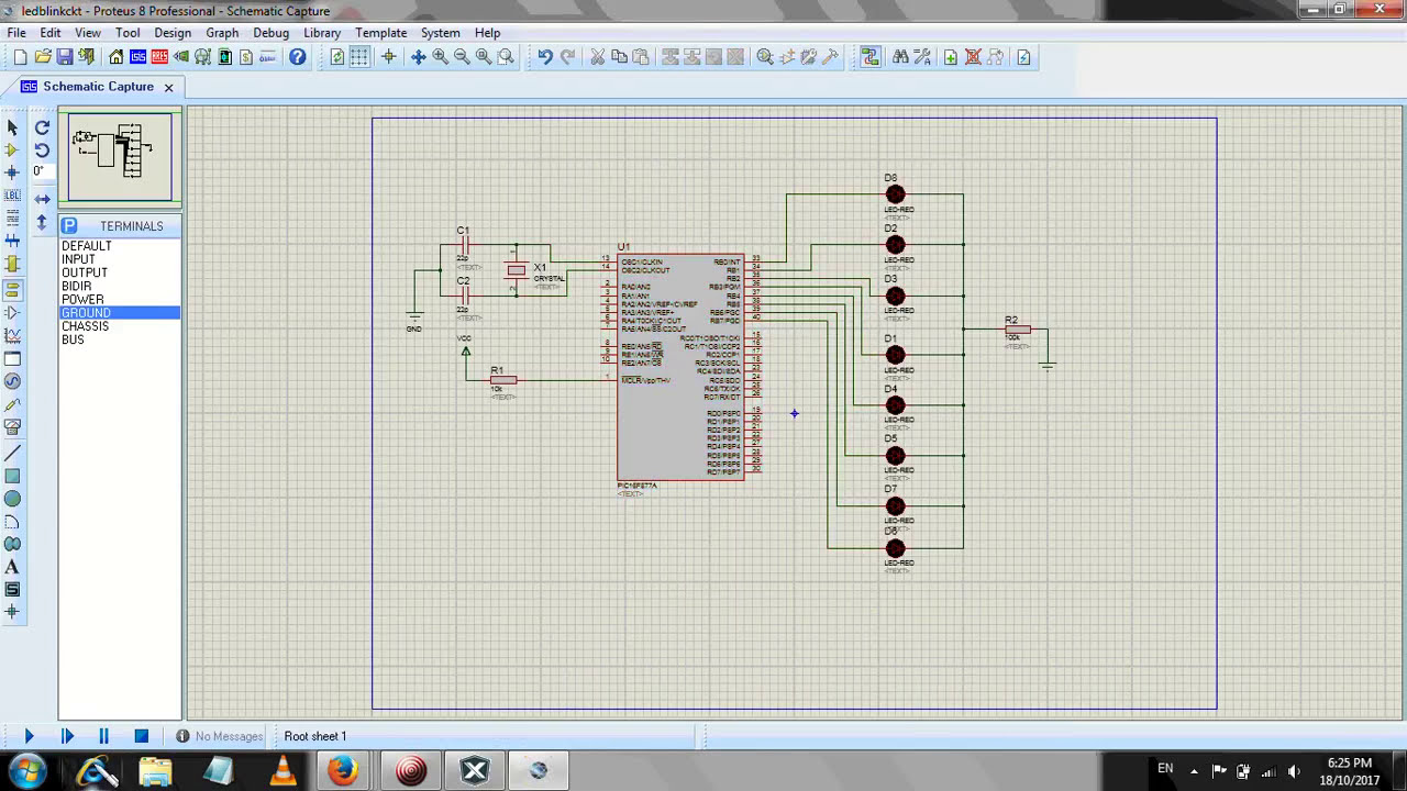 MPLAB X IDE tutorial ( XC8 compiler ): LED blinker using pic 16f877a