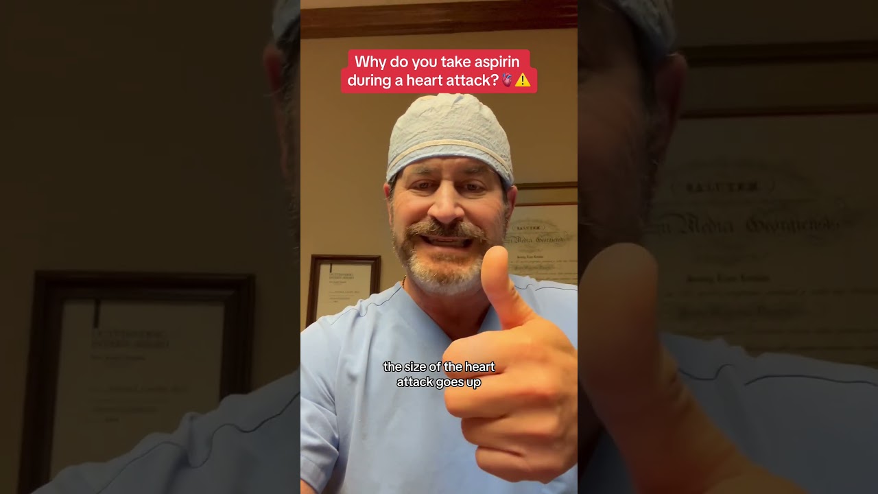 Why do you take an aspirin during a heart attack?? #heartdoctor #doctor #surgeon #heartattack #fypツ