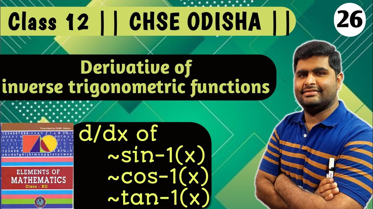 derivative of inverse trigonometric function | exercise 7d | elements of mathematics class 12 math |