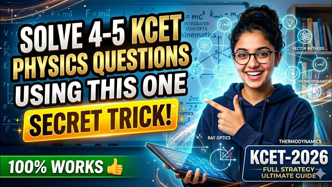 Solve 4-5 KCET Physics Questions in 10 Seconds! (One Secret Trick) 🔥