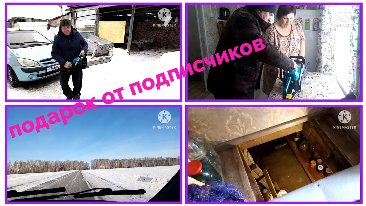 Нам подарили бензопилу/достаём заготовки     
