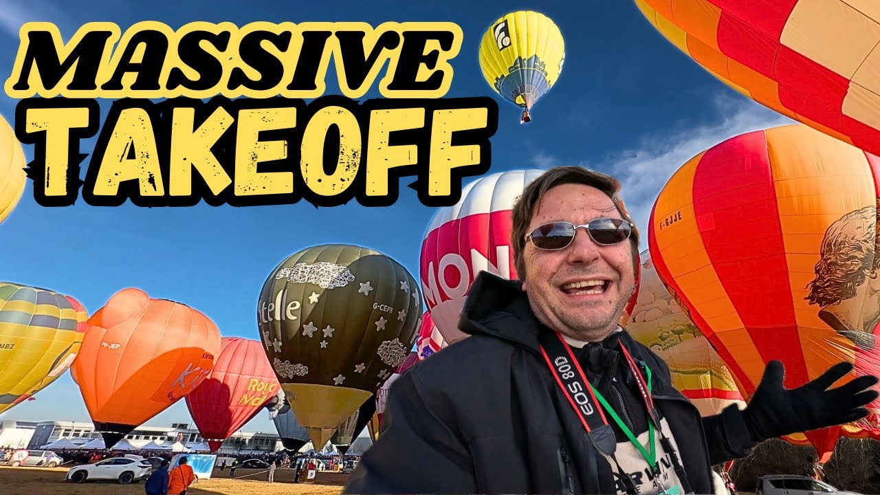 SPETTACOLARE DECOLLO simultaneo di 31 Mongolfiere al 36º Raduno Aerostatico Mondovì #RAIE26