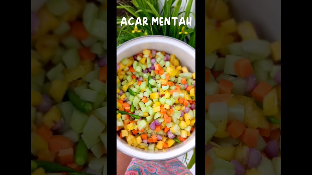 ACAR MENTAH, segar cocok sebagai pelengkap sajian Lebaran. #acarmentah #acartimun #sajianlebaran