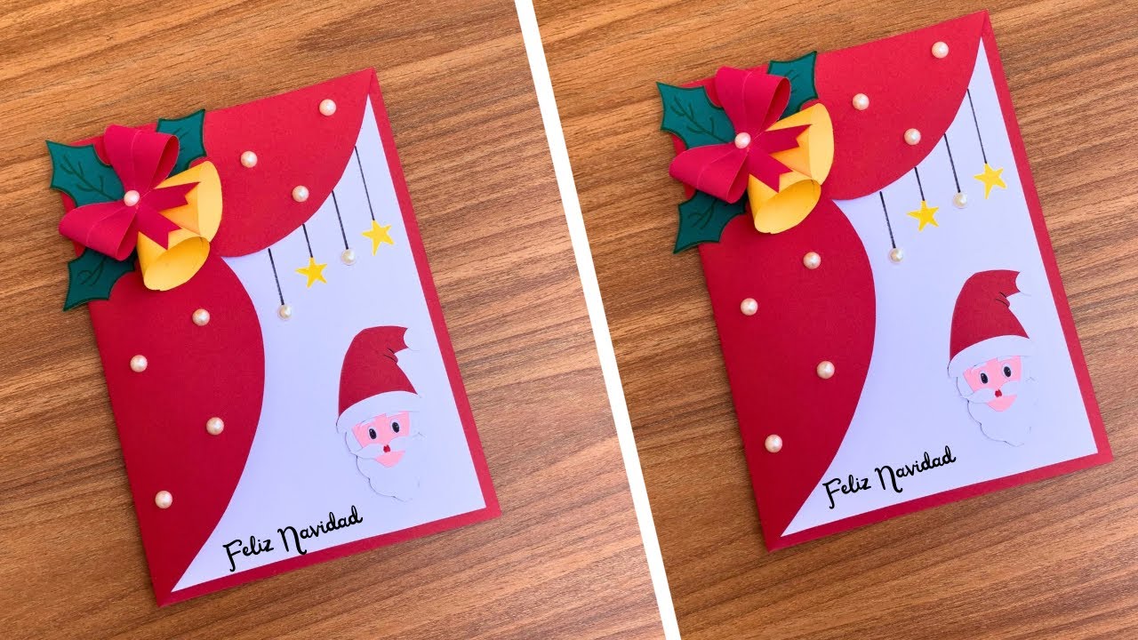 “Cómo Hacer una Tarjeta de Navidad Hecha a Mano 🌟 Fácil y Bonita para Sorprender a Todos” #diy