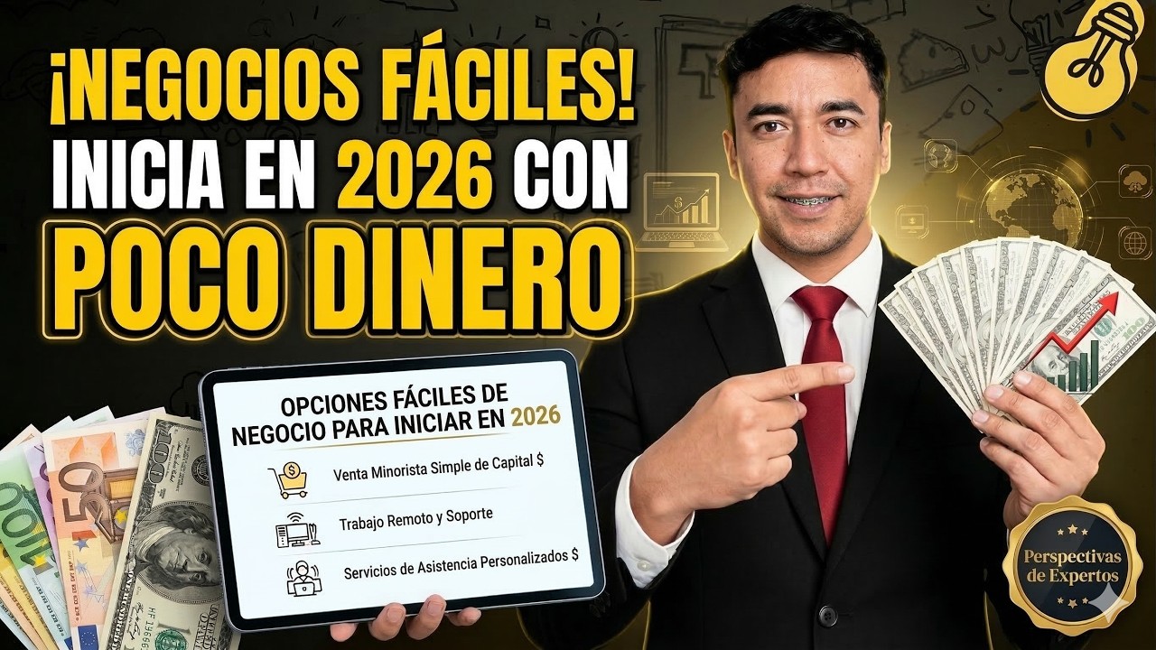 NEGOCIOS fáciles para INICIAR en 2026 con POCO DINERO