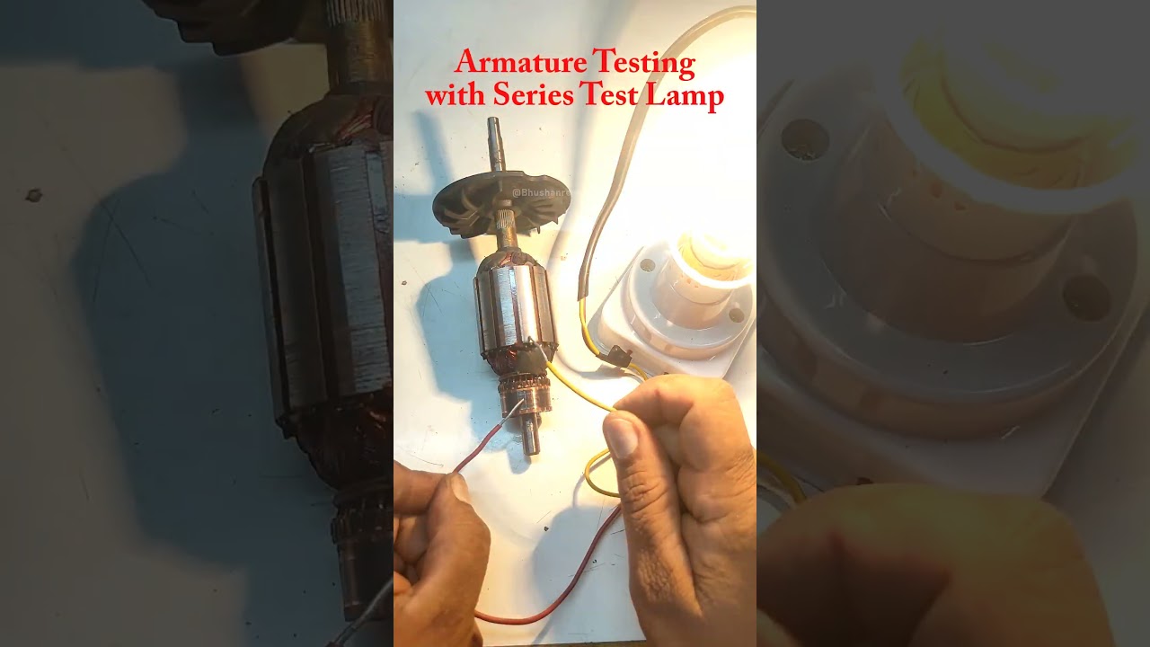 Mixer Grinder Armature Testing with Series Test Lamp | Easy DIY Repair #shorts #viral #short