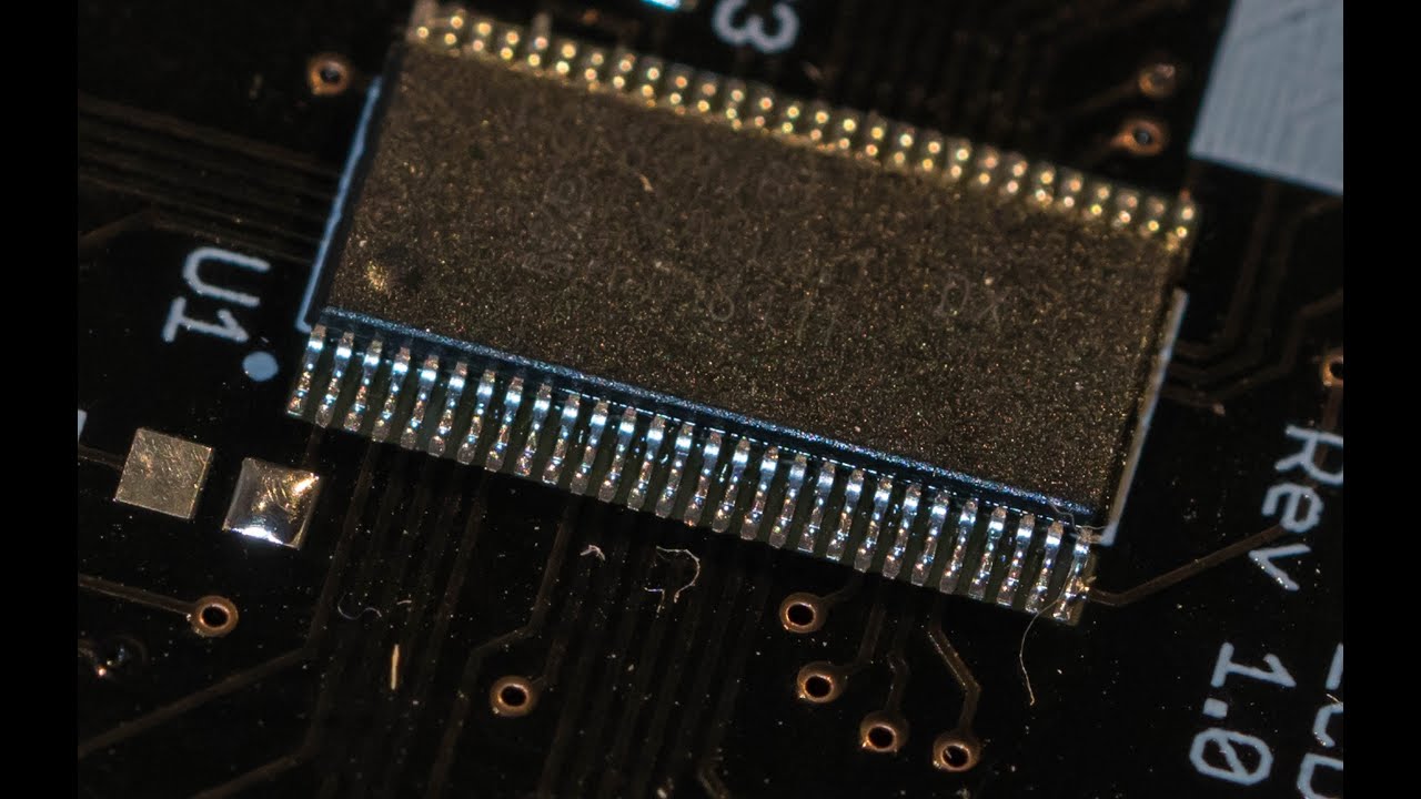 Drag Soldering a 0.5mm pitch TSSOP-56 Component (Uncut video)