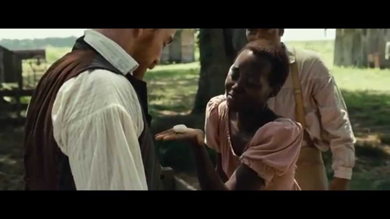 Lupita Nyong'o scene from 12 Years A Slave who dedicated her Best Supporting Actress on Oscar (2013)