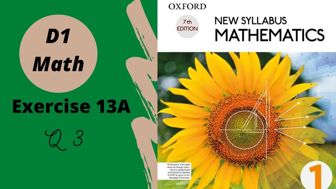 d1 math exercise 13a question 3 || d1 exercise 13a q3 || d1 ex 13a q1 || d1 ex 13a