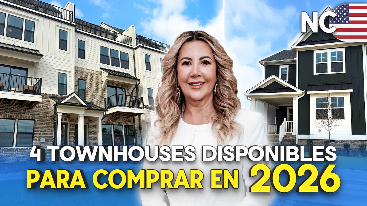 ¡TU CASA EN NORTH CAROLINA! 🏠 4 Townhouses Nuevos (Raleigh, Wendell y Clayton) | Claudia Alzate