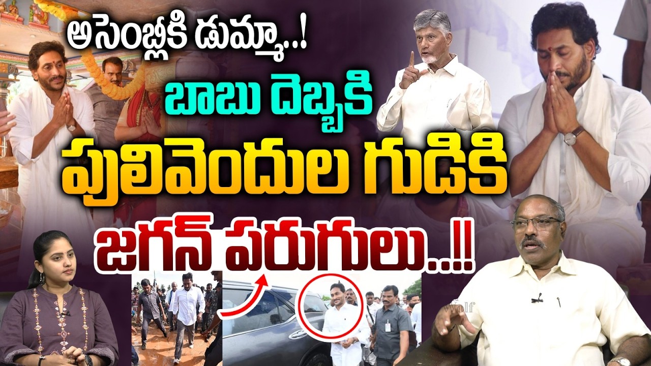 YS Jagan Pulivendula Tour: పులివెందుల గుడికి  జగన్ పరుగులు..!! | TTD Laddu Issue | Wild Wolf Taja