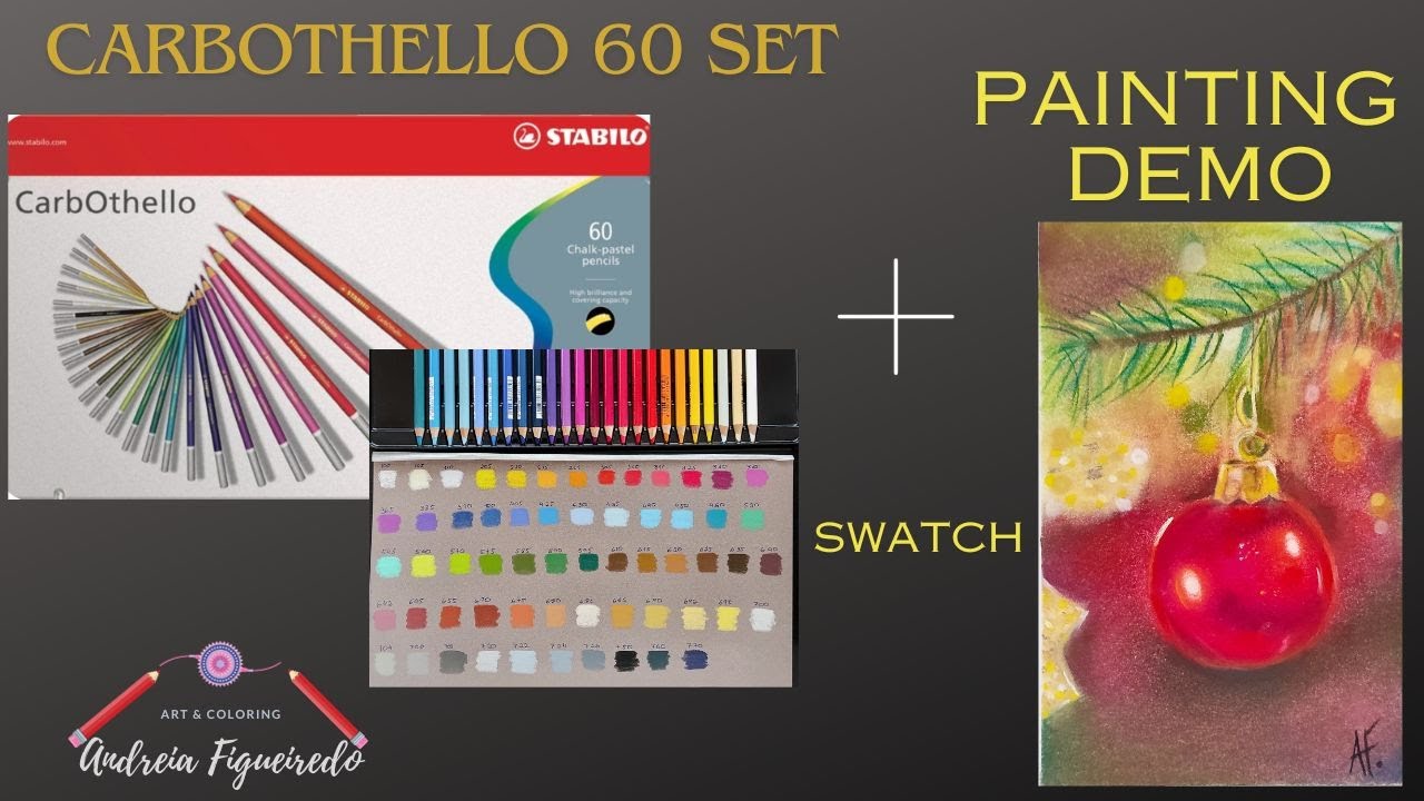 Carbothello Pastel Pencils Review + Christmas Bauble Painting Demo