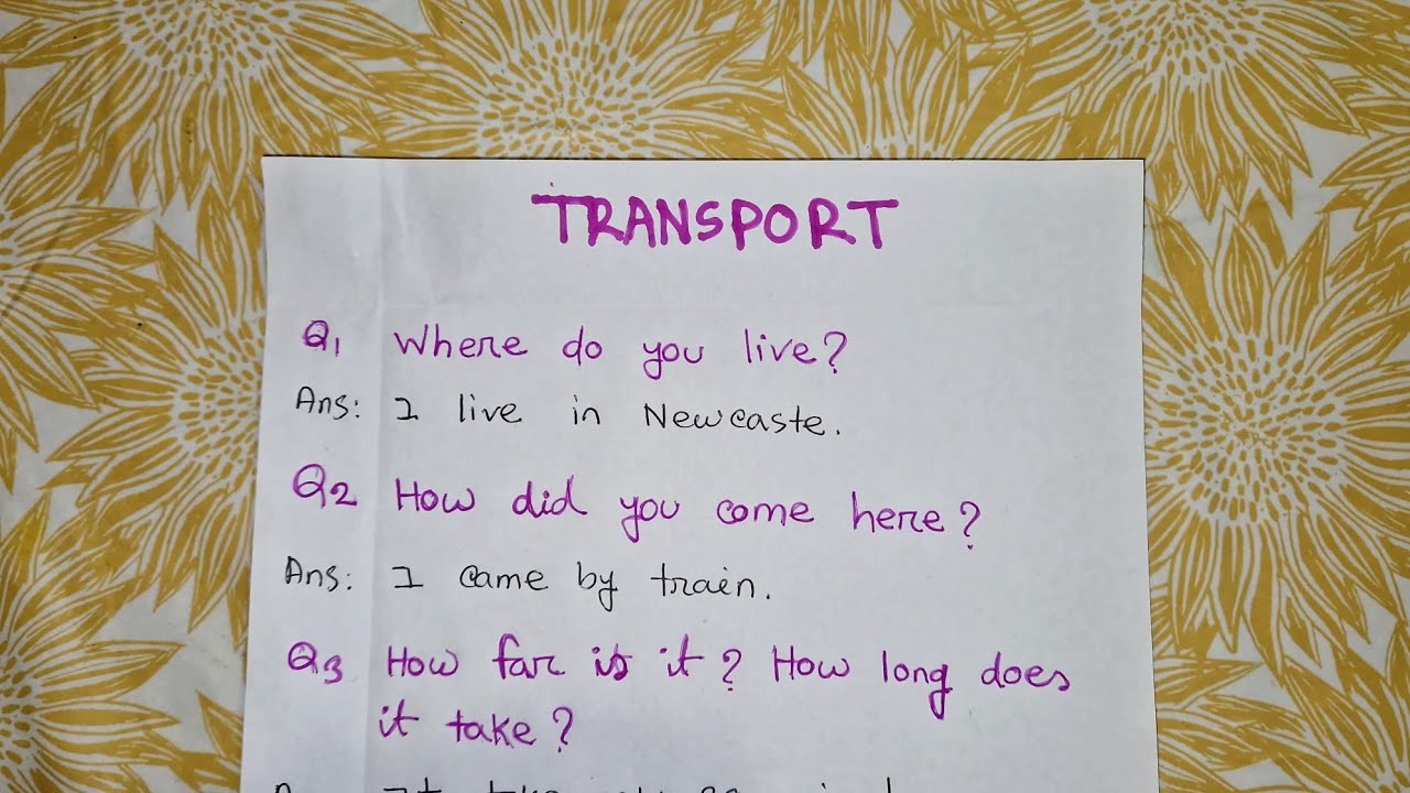 B1 Test Topic Transport || সম্পুর্ণ বাংলায় || B1 Exam 2024