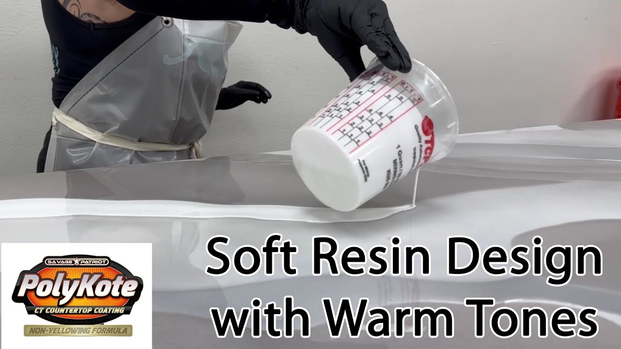 Soft Resin Countertop Design with Warm Tones | Artisan Design Concepts