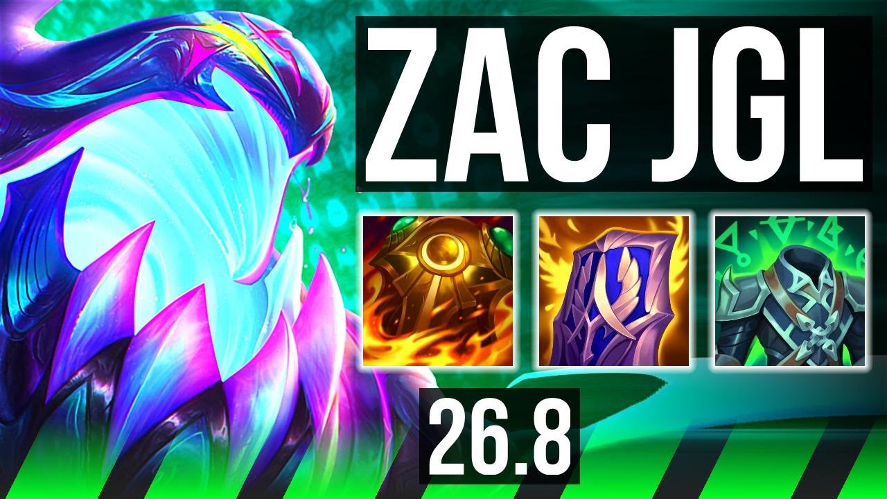ZAC vs MASTER YI (JGL) | Perfect KDA: 12/0/15 | EUNE Master | 26.8