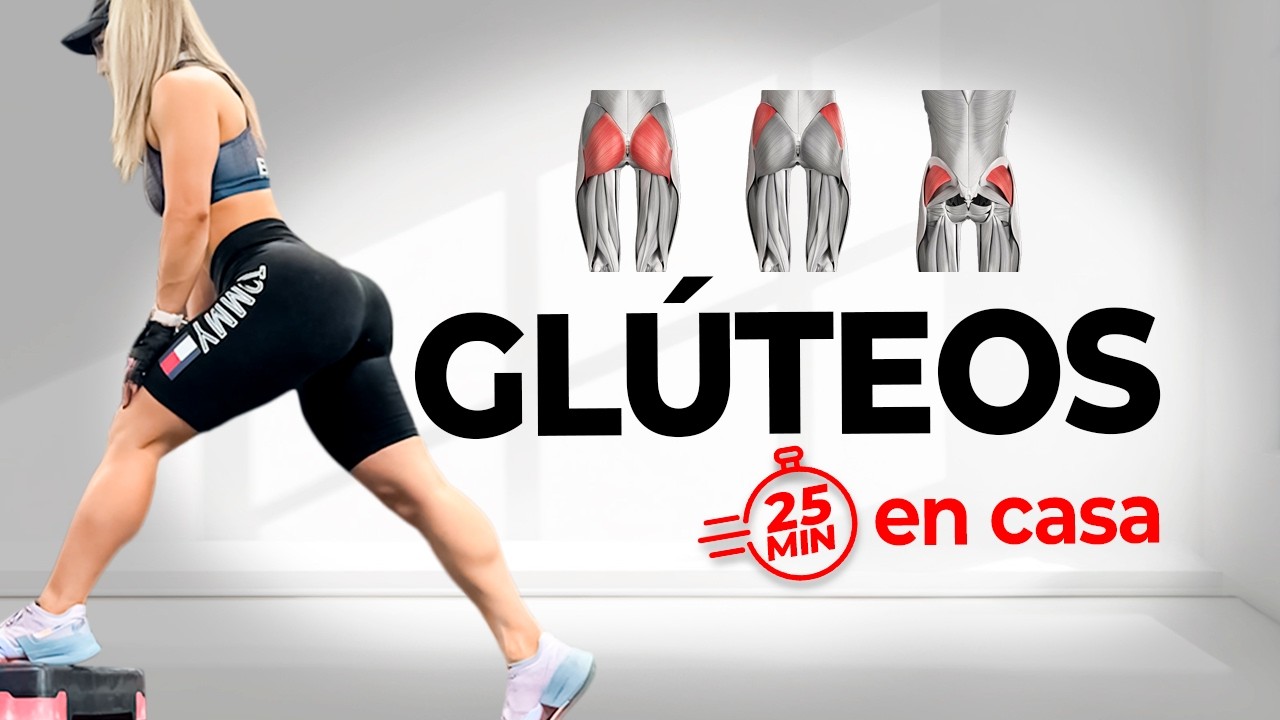 Aumentar SÓLO GLÚTEOS en CASA [25 MIN] Rutina en Tiempo Real, Biseries