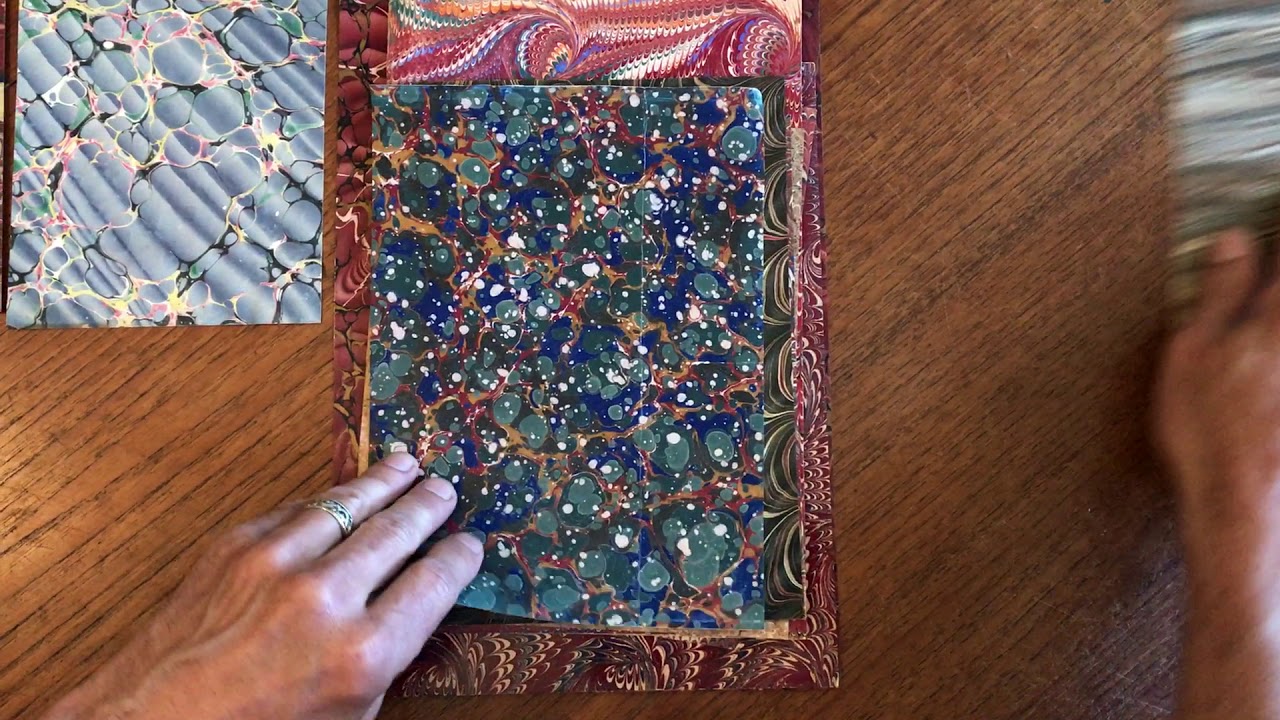 Marbled paper lot x 20 sheets c.1830-1890's European American group A1