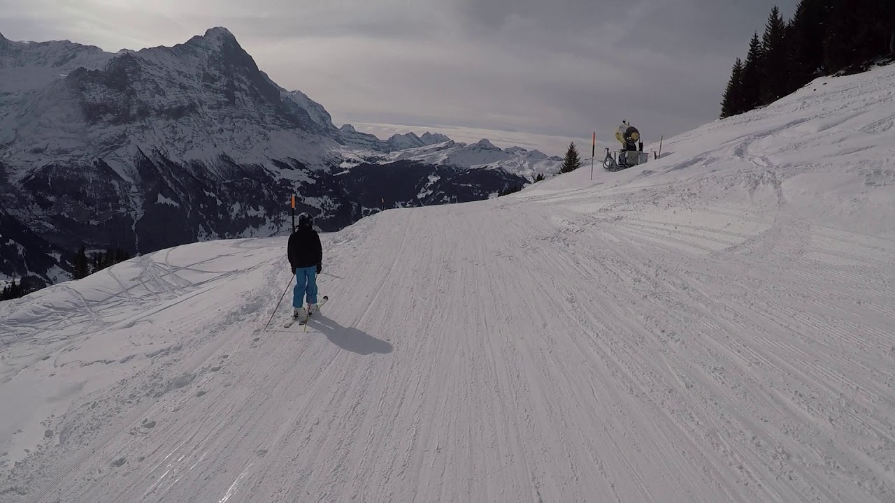 Skiing 2020 in Switzerland, Grindelwald - First, piste black 5