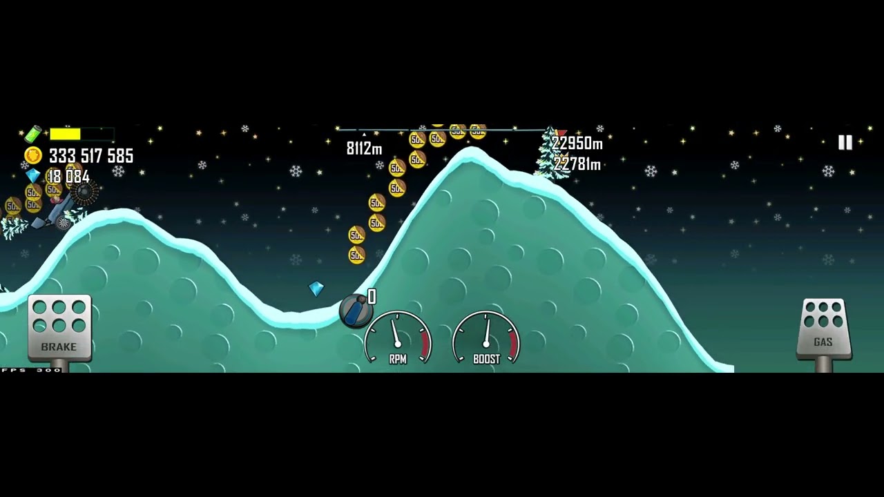 Hill Climb Racing. Garage Race Car + XMAS 28385 meters. NEW STAGE RECORD!