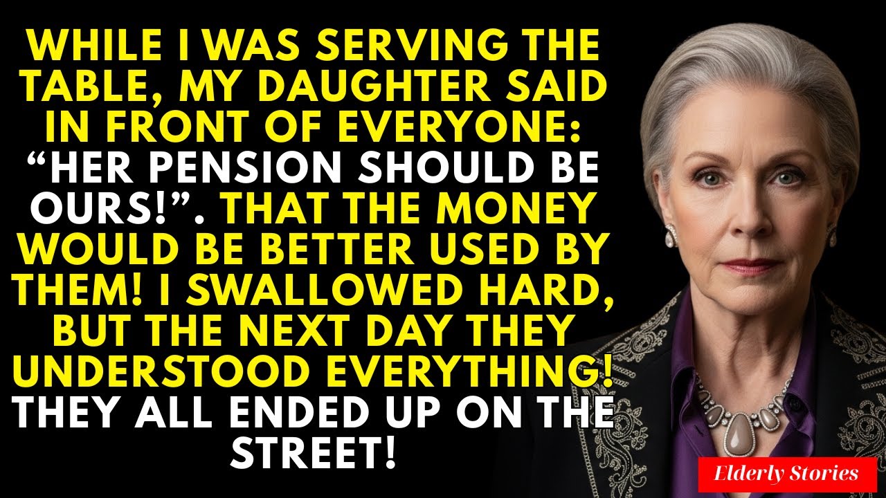 At The Family Dinner, My Daughter Said: “Mom, We Need Your Pension… You Don’t Even Use It!”
