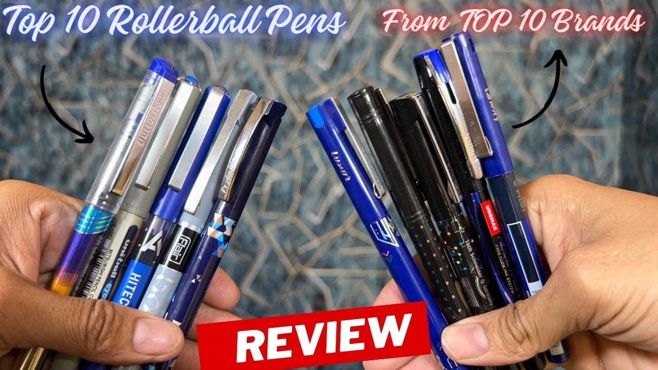 Top 10 Rollerball Pens In India From Top 10 Brands | Budget Pens | #pen