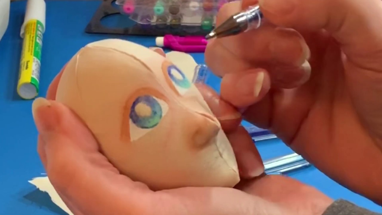CLOTH DOLL FACE TUTORIAL | SkerCraft Dolls