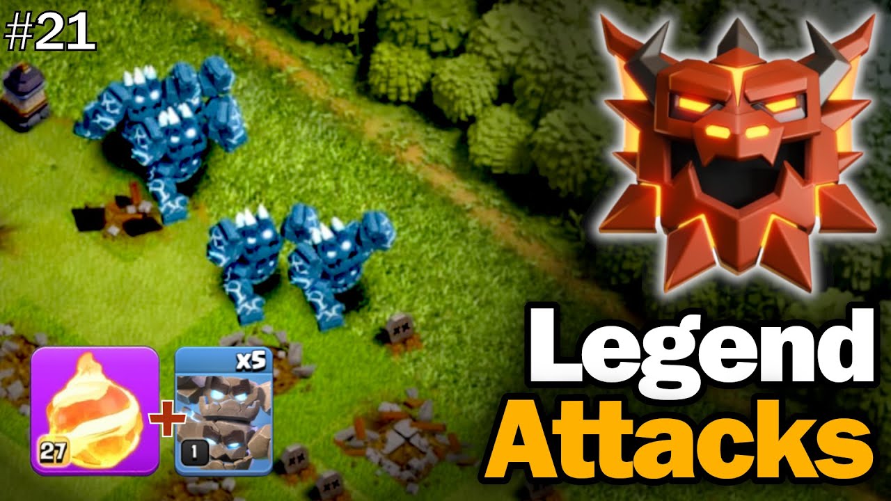 Legend League Attacks With Meteor Golem + Fireball Army 🔥 | COC #21 #clashofclans