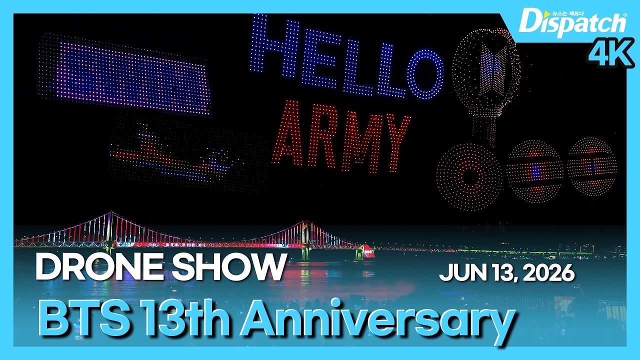BTS 13th ANNIVERSARY DRONE LIGHT SHOW