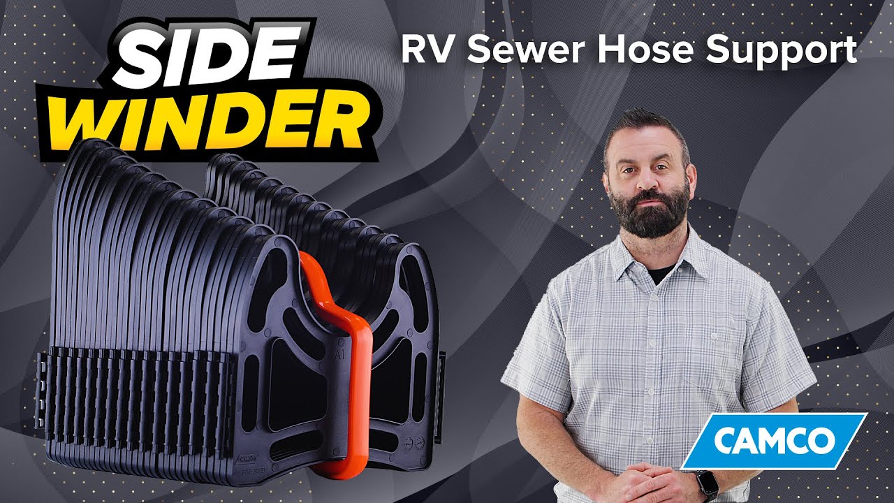 Camco Sidewinder RV Sewer Hose Support&mdash; Flexible Telescoping Design Curves Around Obstacles