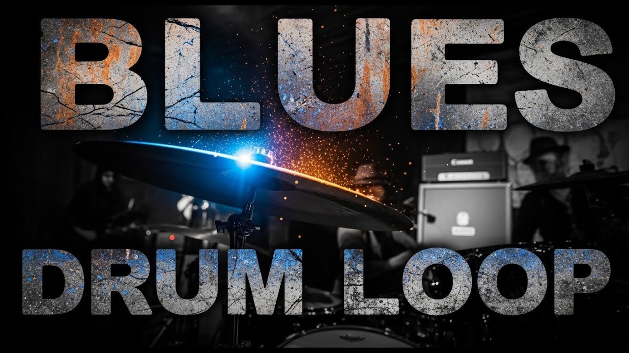 10 min long Blues Drum Loop at Medium Speed for All Guitar Skills Blues Jammers