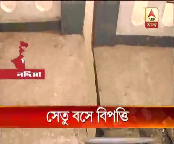 Cracks in Ishwar Gupta bridge at Kalyani