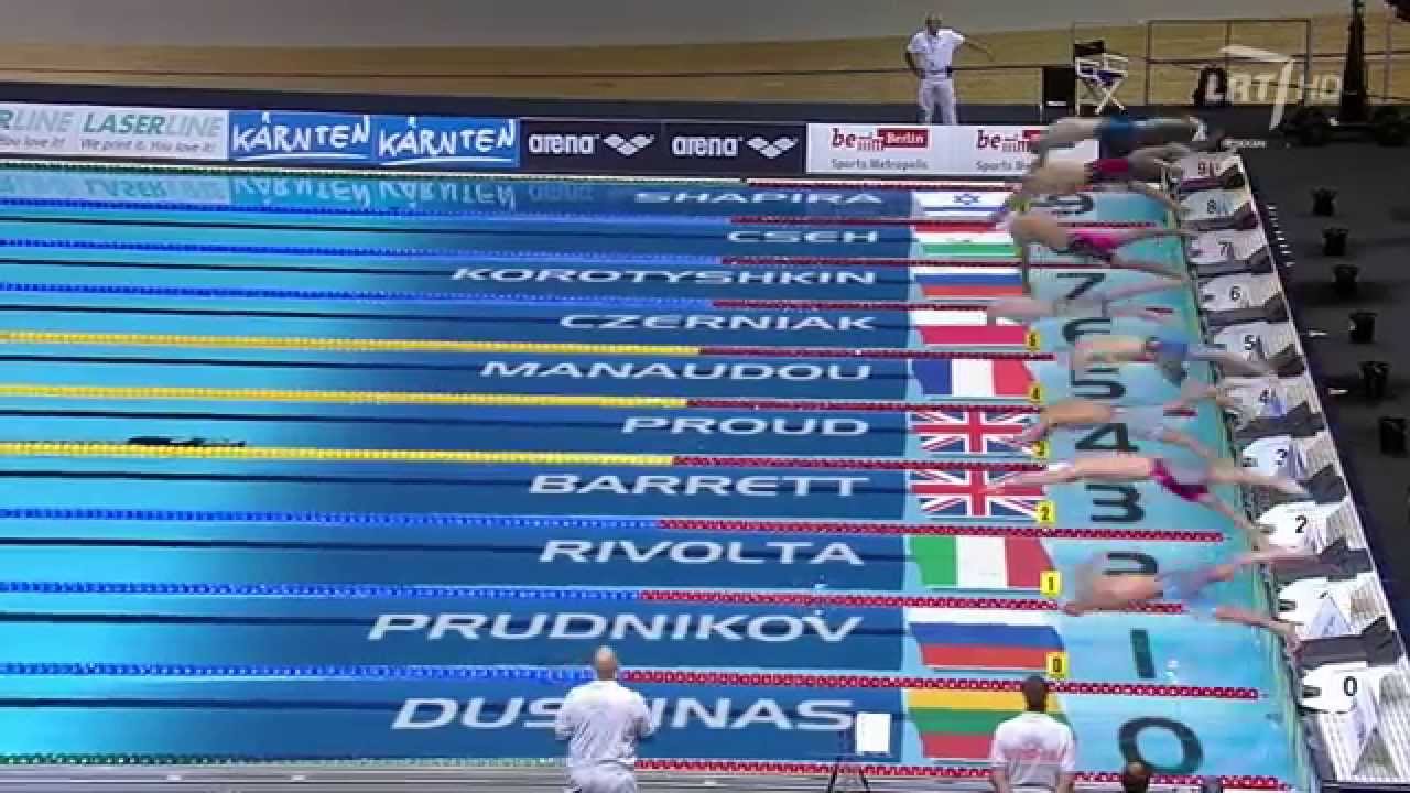 Plaukikas Tadas Duškinas pagerino Lietuvos 50 m peteliške rekordą (2014 08 18) HD