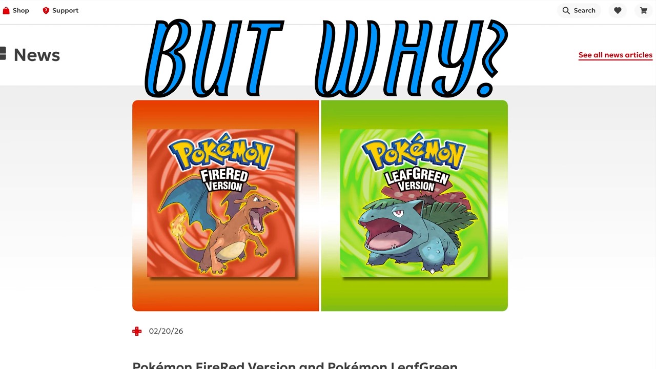 Why Fire Red and Leaf Green Aren't Coming to Nintendo Switch Online