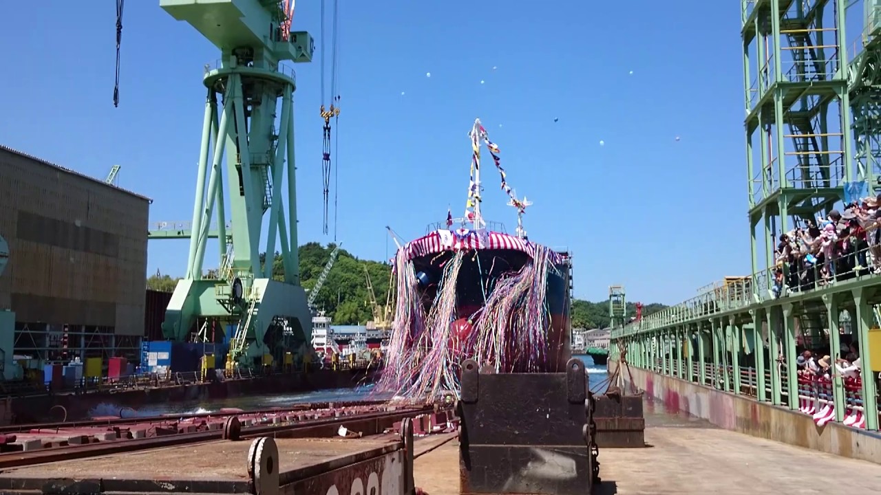 今治おかん❗🐷感動～🎶【進水式】🚢・檜垣造船株式会社本社工場にて