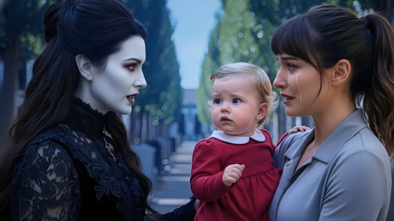 A female vampire visited her son’s grave and saw a woman crying with a little girl…