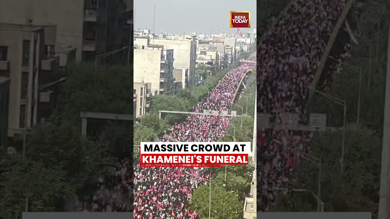 Khamenei's Funeral: Massive Crowd Gathers at Ceremony #Shorts #khamenei #tehran