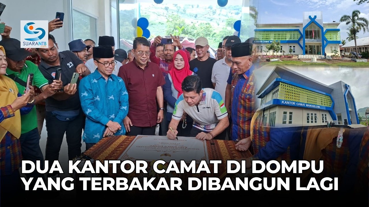 Dua Kantor Camat di Dompu yang Terbakar Akhirnya Dibangun Baru dan Diresmikan Bupati