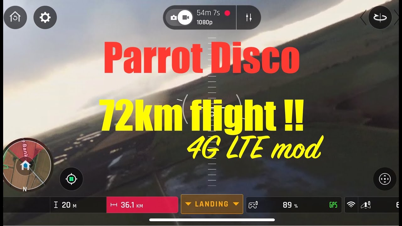 Parrot Disco 72km Round Trip, 4G LTE mod.