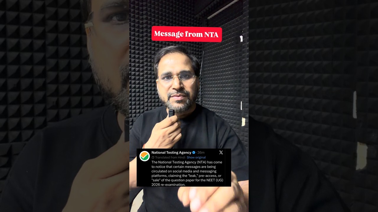 🚨 Important Message from NTA 🔥 ReNEET 2026 Latest Update #reneet2026 #reneet #ytshorts #neet