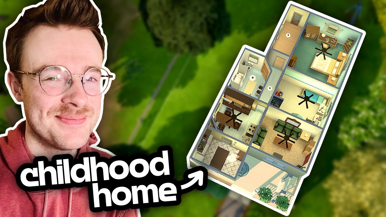 building my childhood home in The Sims 4