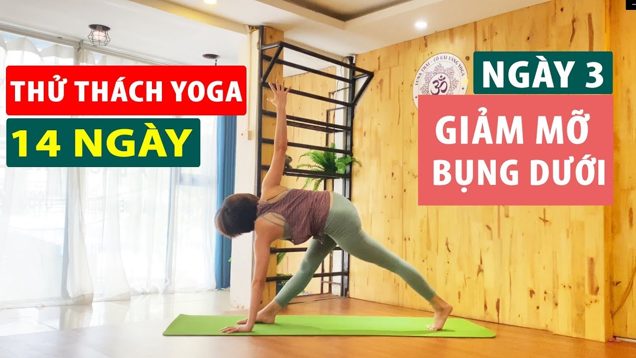 Thử Thách Yoga 14 Ngày Yoga Tại nhà - Ngày 3 - Giảm Mỡ Bụng Dưới ♡ Yoga Luna Thái - Yoga Cơ Bản