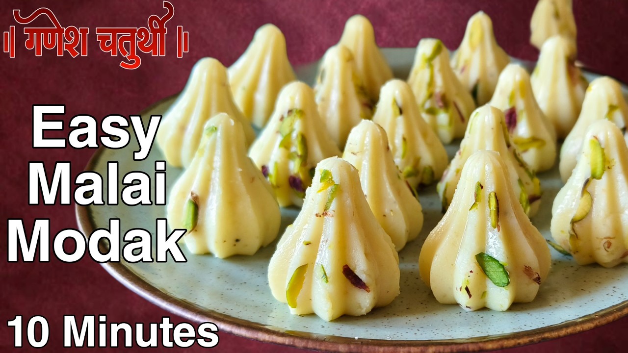 Quick and Easy Malai Modak in 10 minutes | Ganpati Special Malai Modak | Easy Modak Recipe