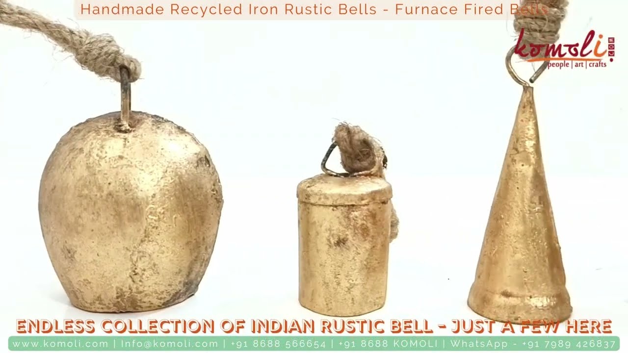 Handmade Rustic Iron Recycled Rustic  Bells