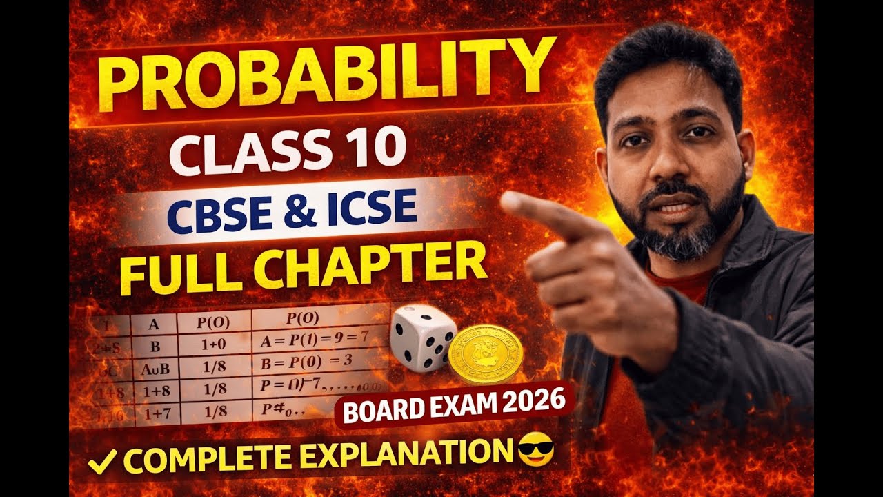 Probability Class 10 🔥 Full Chapter Explanation | CBSE & ICSE | Board Exam 2026