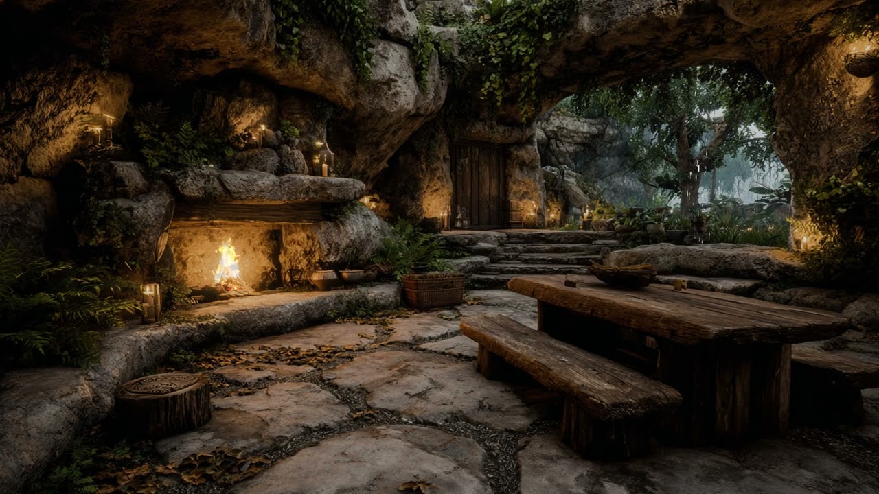Relentless Thunder and Rain Inside a Secret Jungle Cave | Deep Storm Ambience
