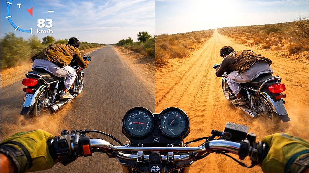 Honda CG 125 Self Start vs CG 125 Deluxe | Road & Deep Desert