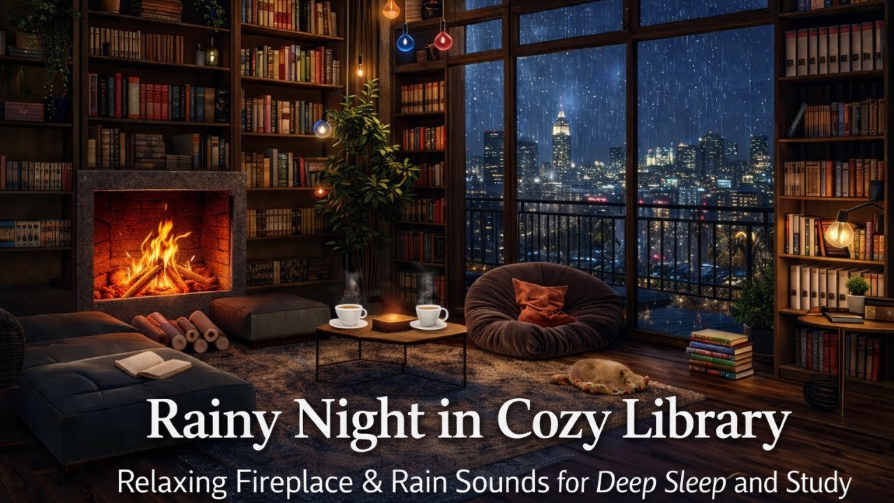Rainy Night in the City | Relaxing Piano Music & Rain Sounds for Deep Sleep and Study